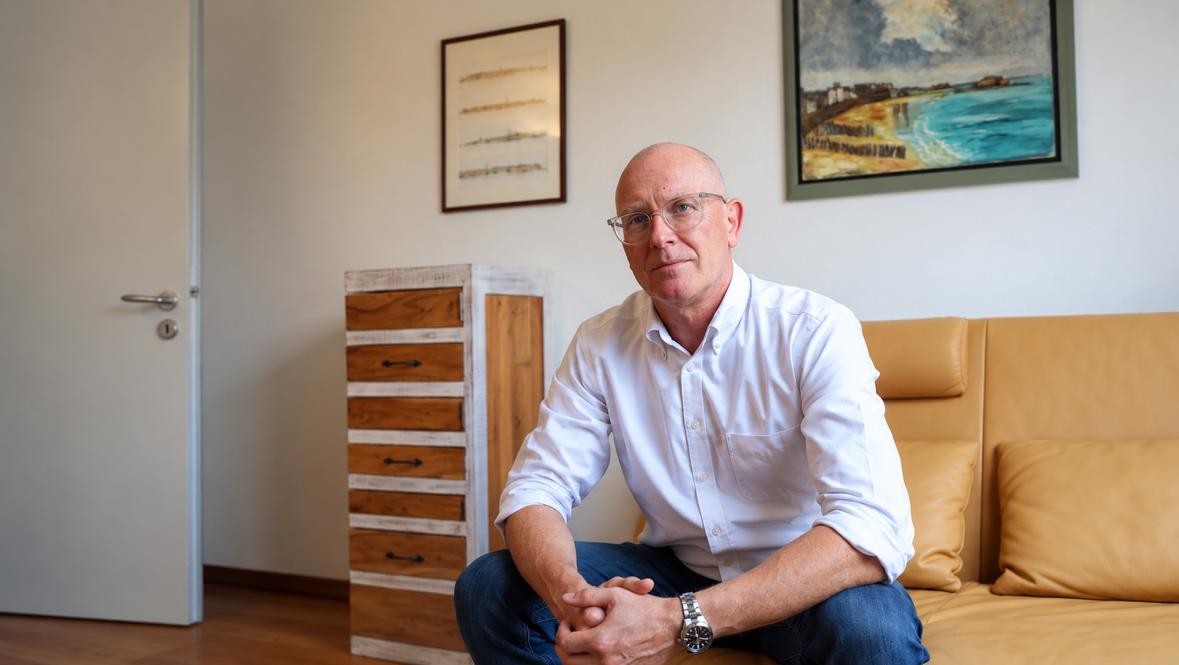 Fotovorlage: Coach im Gespräch mit einer Führungskraft